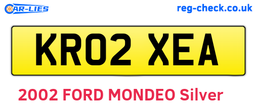 KR02XEA are the vehicle registration plates.