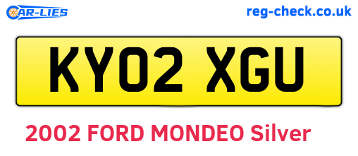 KY02XGU are the vehicle registration plates.