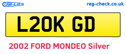 L20KGD are the vehicle registration plates.
