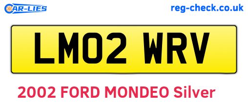 LM02WRV are the vehicle registration plates.