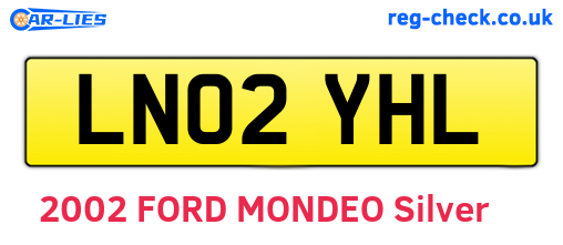 LN02YHL are the vehicle registration plates.