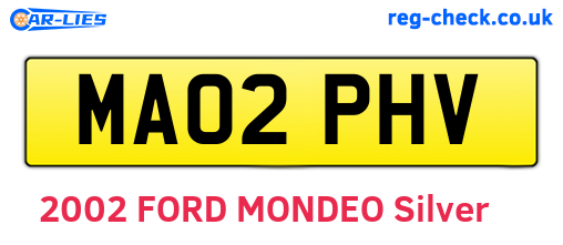 MA02PHV are the vehicle registration plates.