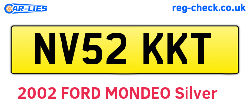 NV52KKT are the vehicle registration plates.