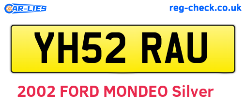 YH52RAU are the vehicle registration plates.
