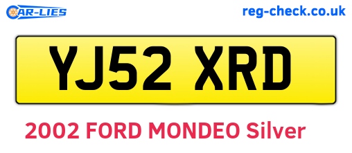 YJ52XRD are the vehicle registration plates.