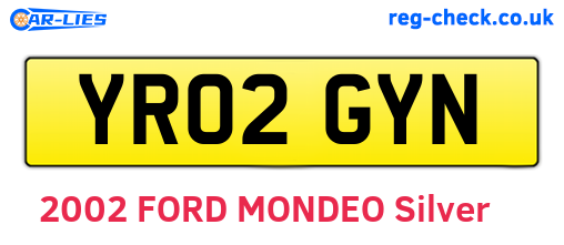 YR02GYN are the vehicle registration plates.
