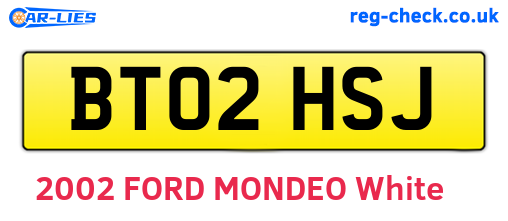 BT02HSJ are the vehicle registration plates.