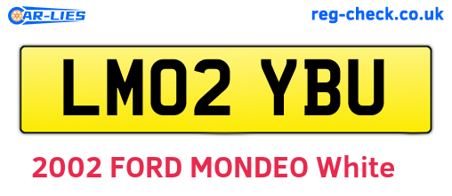 LM02YBU are the vehicle registration plates.