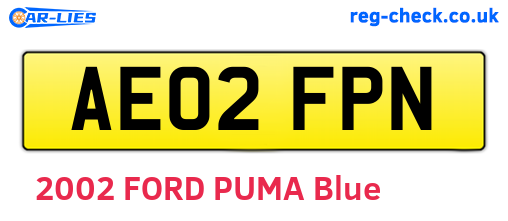 AE02FPN are the vehicle registration plates.