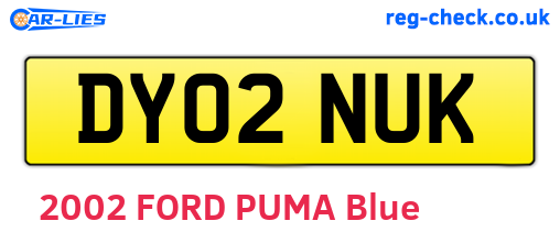 DY02NUK are the vehicle registration plates.