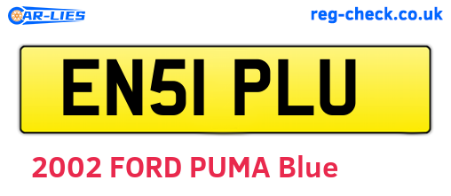 EN51PLU are the vehicle registration plates.