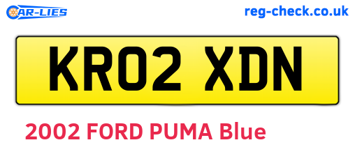 KR02XDN are the vehicle registration plates.