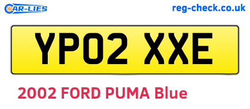 YP02XXE are the vehicle registration plates.