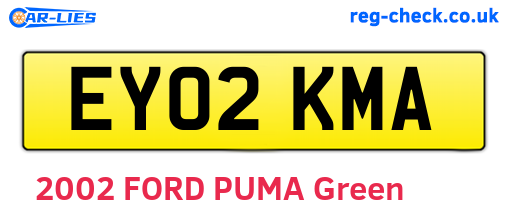 EY02KMA are the vehicle registration plates.