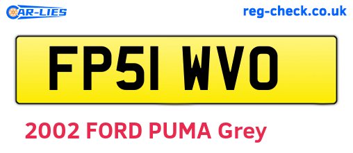 FP51WVO are the vehicle registration plates.