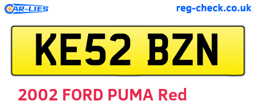 KE52BZN are the vehicle registration plates.