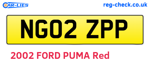 NG02ZPP are the vehicle registration plates.