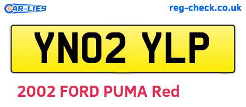 YN02YLP are the vehicle registration plates.