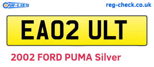 EA02ULT are the vehicle registration plates.