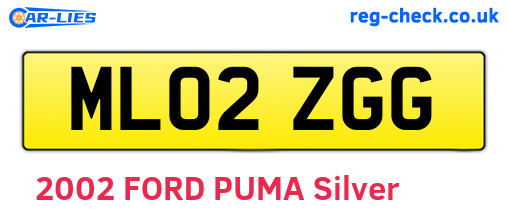 ML02ZGG are the vehicle registration plates.