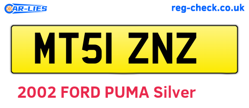 MT51ZNZ are the vehicle registration plates.