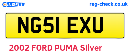 NG51EXU are the vehicle registration plates.