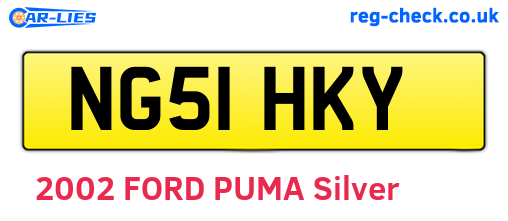 NG51HKY are the vehicle registration plates.