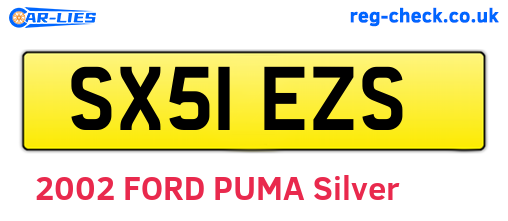 SX51EZS are the vehicle registration plates.