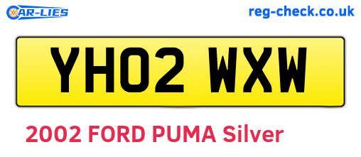 YH02WXW are the vehicle registration plates.