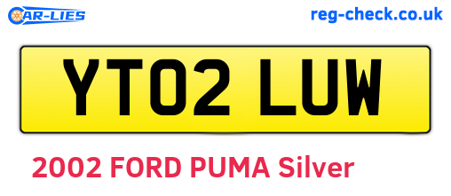 YT02LUW are the vehicle registration plates.