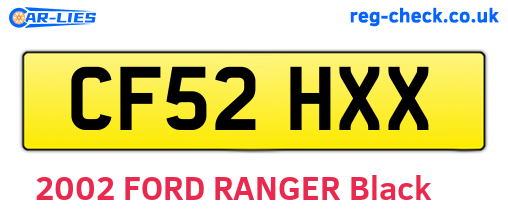 CF52HXX are the vehicle registration plates.