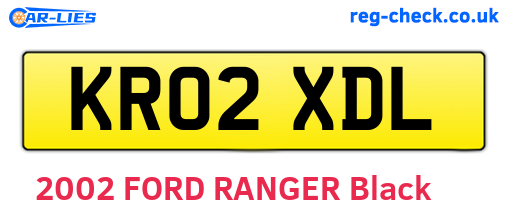 KR02XDL are the vehicle registration plates.