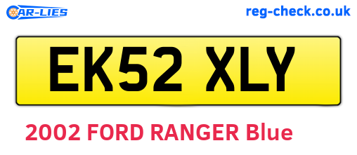 EK52XLY are the vehicle registration plates.
