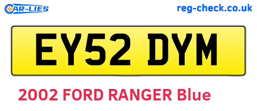 EY52DYM are the vehicle registration plates.