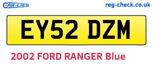 EY52DZM are the vehicle registration plates.