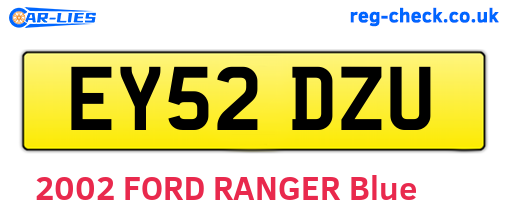 EY52DZU are the vehicle registration plates.