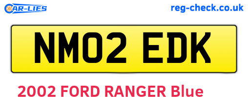 NM02EDK are the vehicle registration plates.