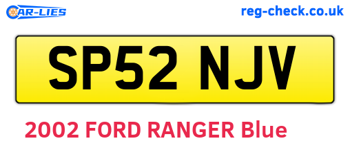 SP52NJV are the vehicle registration plates.