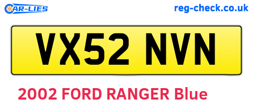 VX52NVN are the vehicle registration plates.