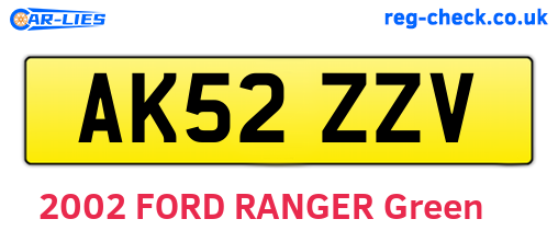 AK52ZZV are the vehicle registration plates.