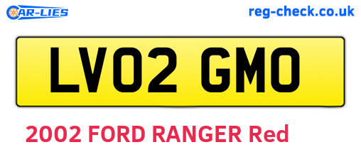 LV02GMO are the vehicle registration plates.