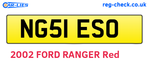 NG51ESO are the vehicle registration plates.
