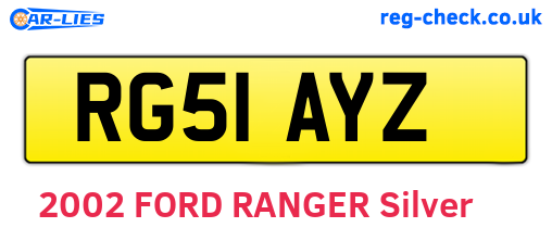 RG51AYZ are the vehicle registration plates.