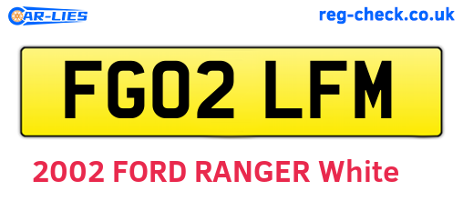 FG02LFM are the vehicle registration plates.