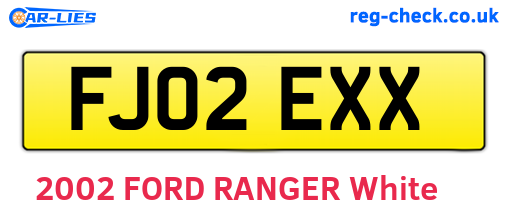 FJ02EXX are the vehicle registration plates.