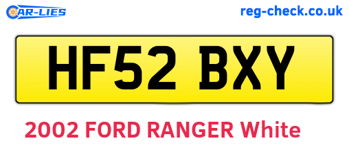 HF52BXY are the vehicle registration plates.