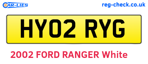 HY02RYG are the vehicle registration plates.