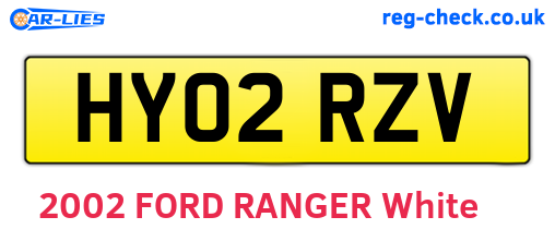HY02RZV are the vehicle registration plates.