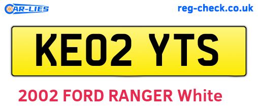 KE02YTS are the vehicle registration plates.
