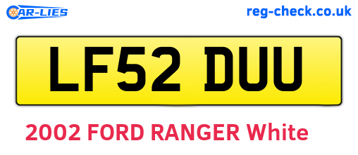 LF52DUU are the vehicle registration plates.